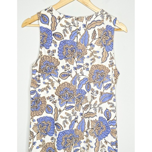 Tommy Hilfiger Paisley‎ Linen Sleeveless Dress Women's Size 10 - Picture 8 of 16